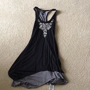 Black asymmetrical dress